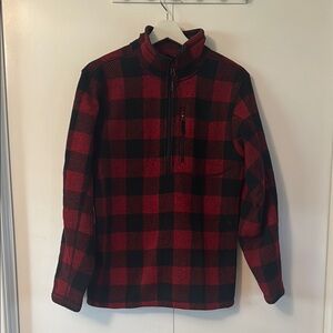 North Face Buffalo Plaid Fleece 1/4 Zip pullover